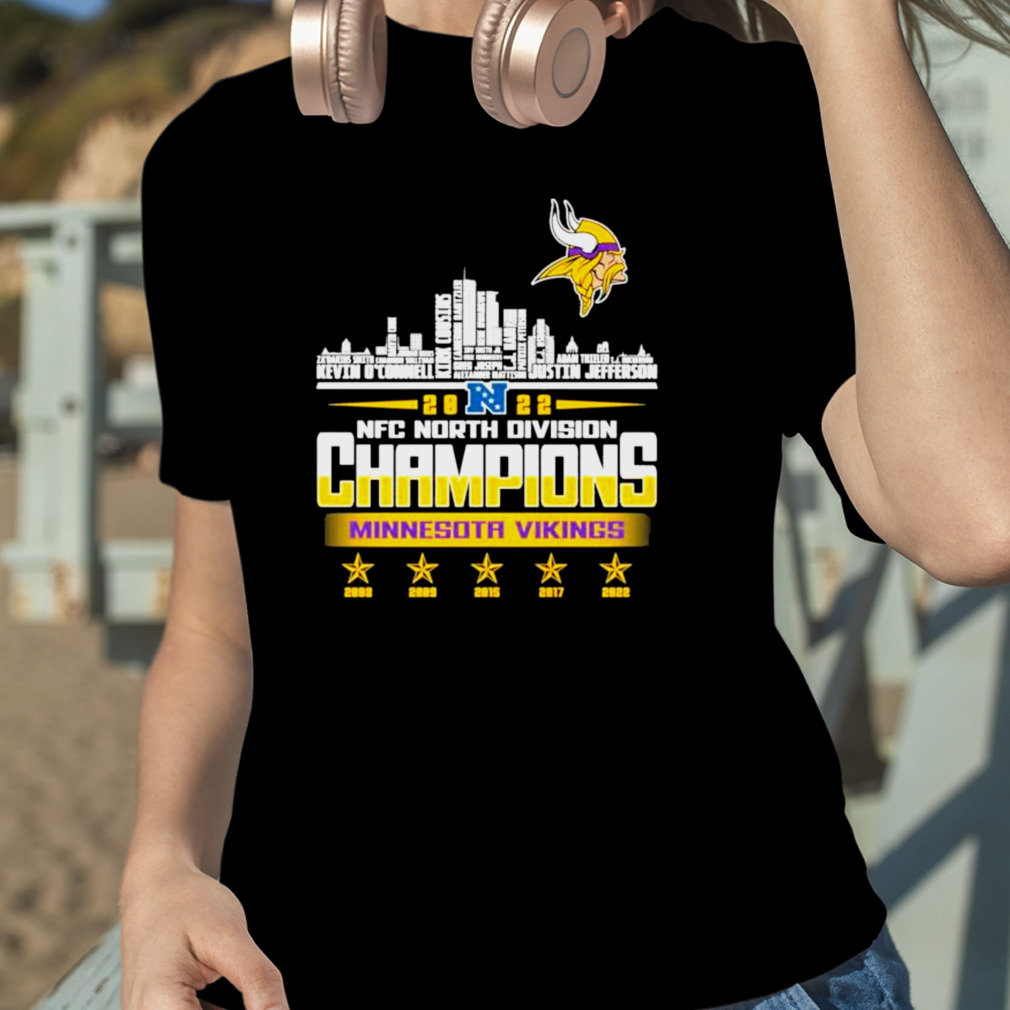 Minnesota Vikings 2022 NFC North division Champions matchup city skyline  Shirt, hoodie, sweater, long sleeve and tank top