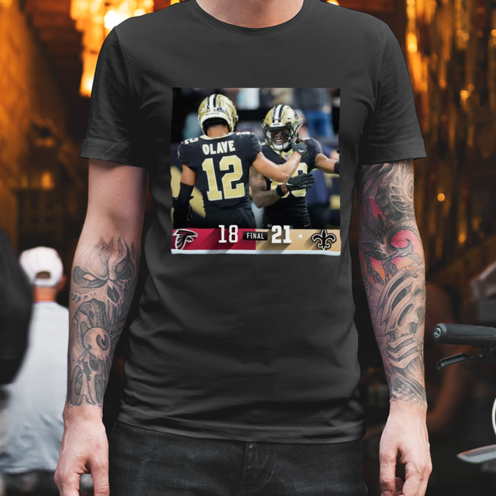 New Orleans Saints 21 18 Falcons NFL 2022 Final score shirt
