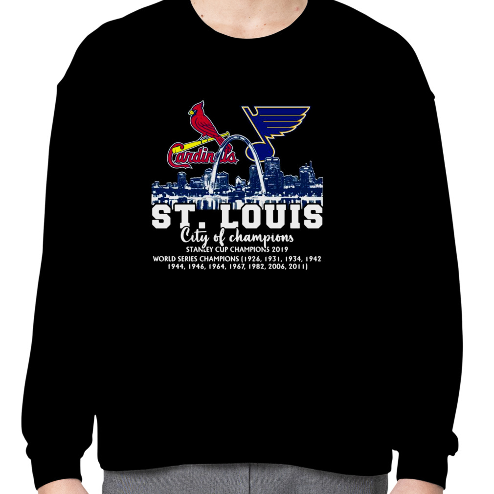 ST Louis City Of Champions Cardinals And Blues shirt, hoodie