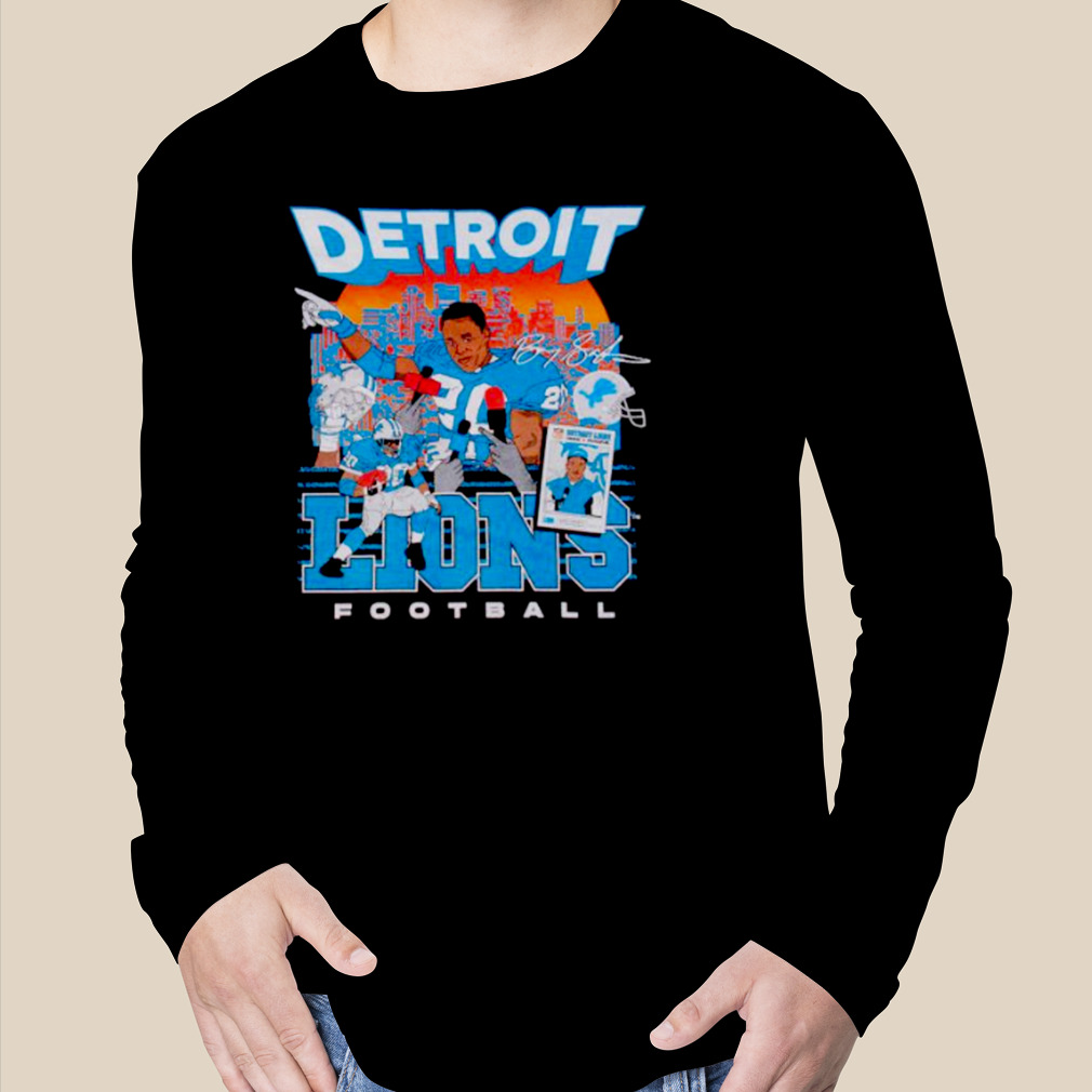 Barry Sanders Detroit Lions Vintage signature shirt, hoodie