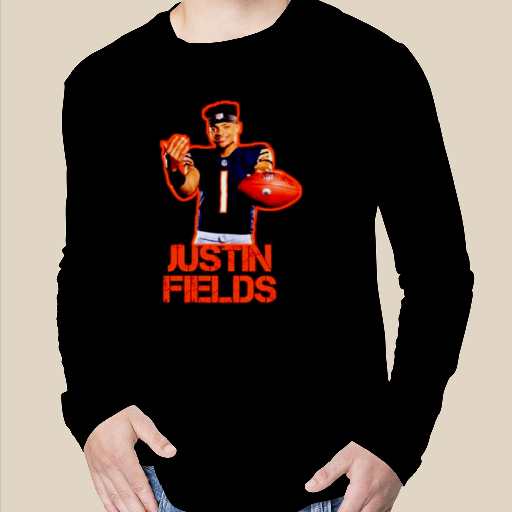 Nice justin Fields 1 Chicago Bears football player pose Vintage shirt,  hoodie, sweater, long sleeve and tank top