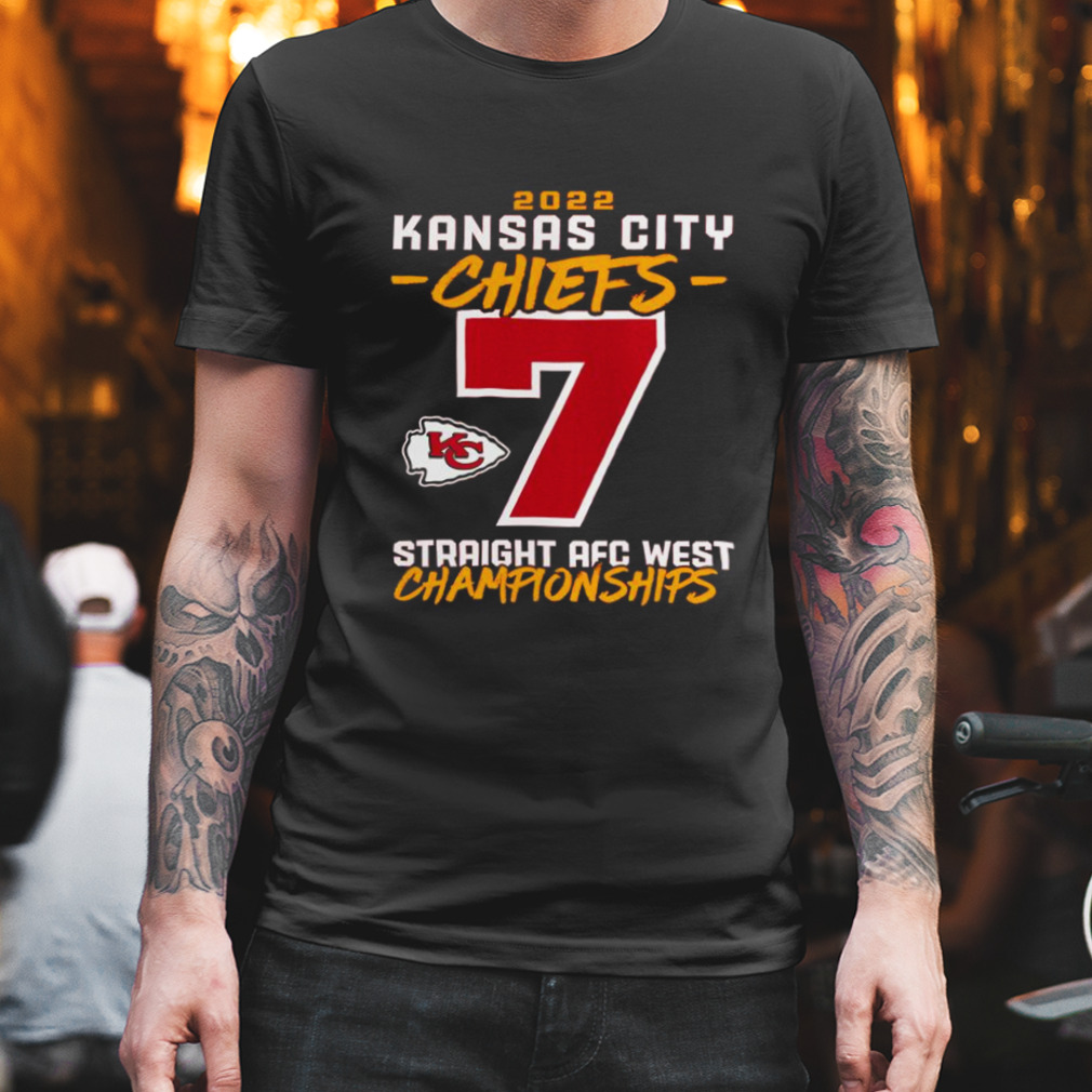 2022 Kansas City Chiefs number 7 straight AFC west champions shirt