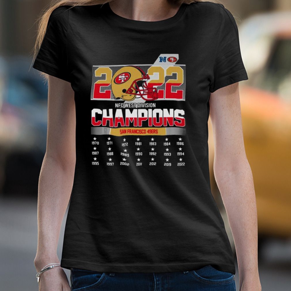 San Francisco 49ers 2022 NFC west Division Champions 1970-2022 shirt