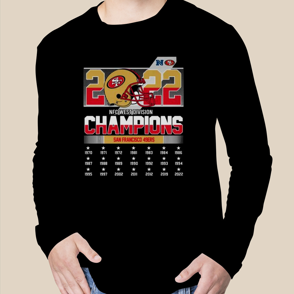 San Francisco 49ers 2022 NFC west Division Champions 1970-2022 shirt