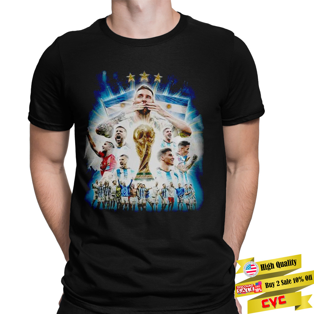 Argentina Champions World Cup 2022 Leo Messi Shirt