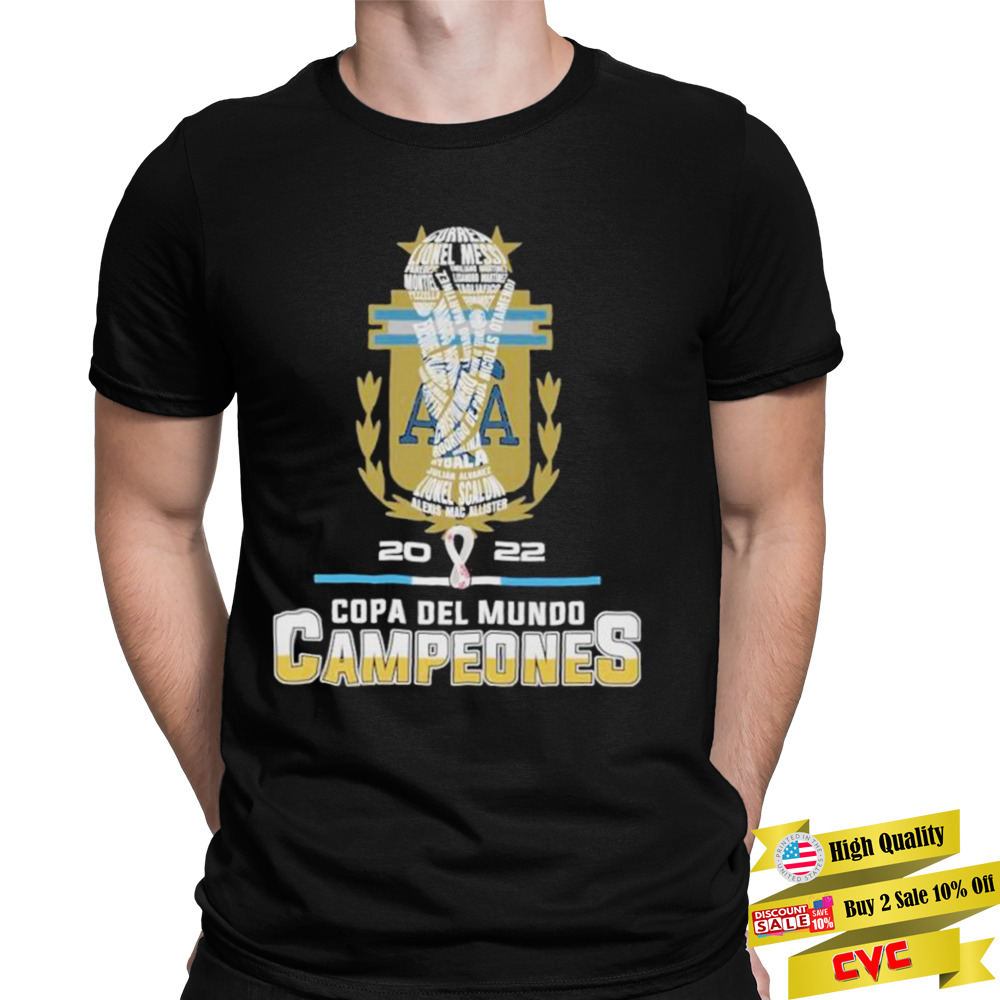 Argentina football 2022 Copa Del Mundo Campeones shirt