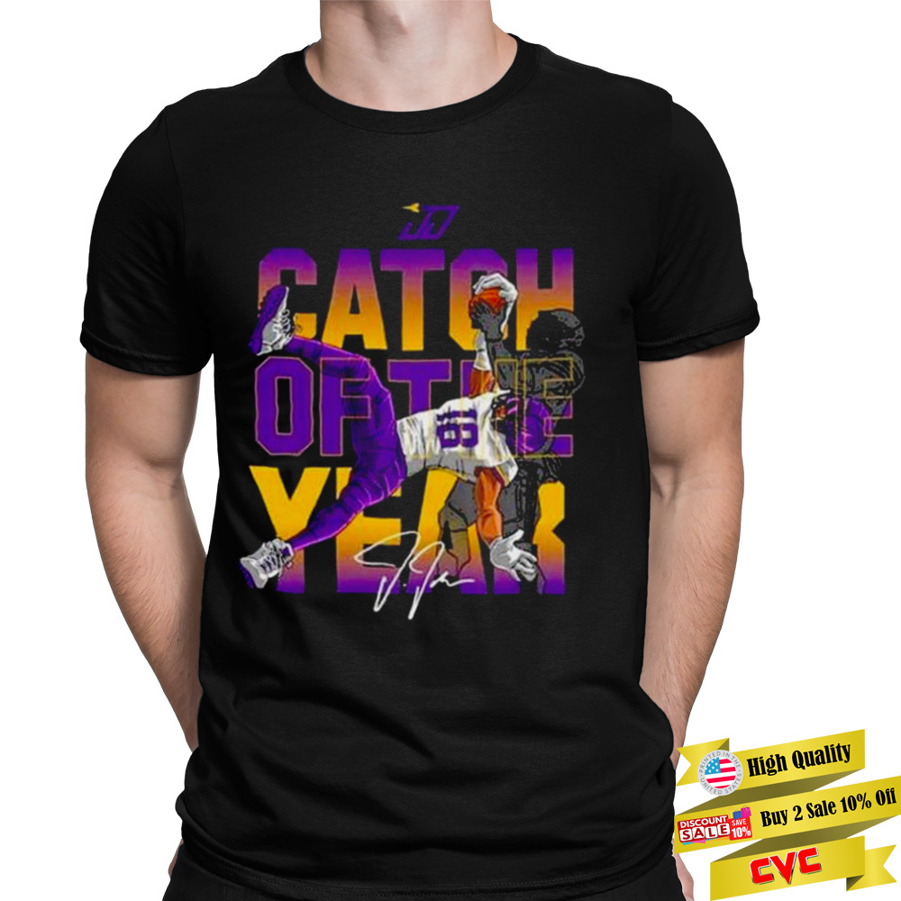 Catch Of The Year Justin Jefferson Viking football signature shirt