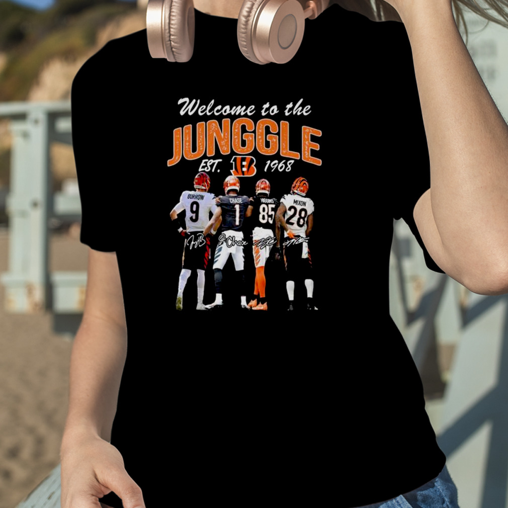 Cincinnati Bengals Welcome To The Jungle Est 1968 Signatures shirt, hoodie,  sweater, long sleeve and tank top