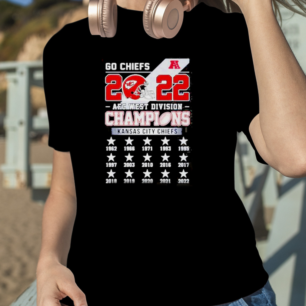 Kansas City Chiefs Go Chiefs 2022 AFC West Division CHampions 1962 2022  T-shirt - Rosita Deal