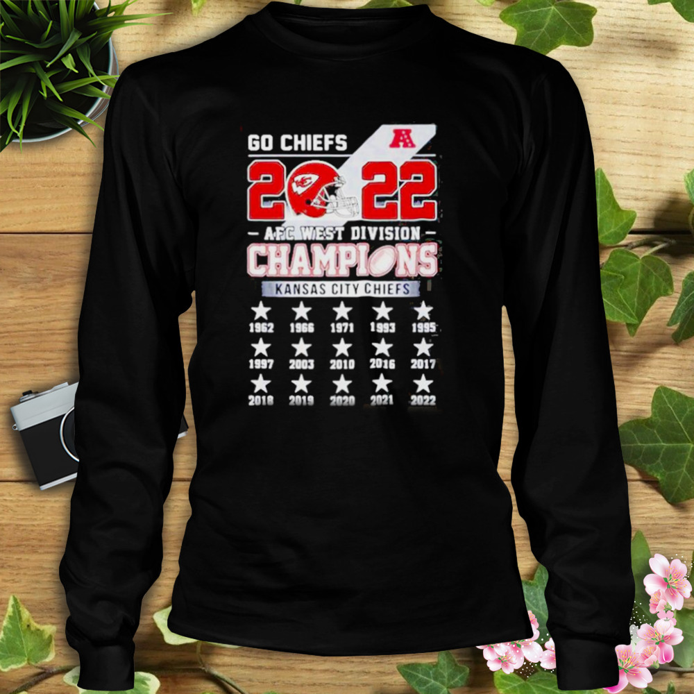 Kansas City Chiefs Go Chiefs 2022 AFC West Division CHampions 1962 2022  T-shirt - Rosita Deal