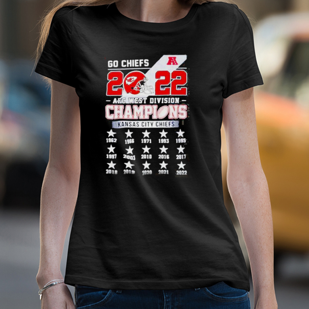 Kansas City Chiefs Go Chiefs 2022 AFC West Division Champions T Shirt -  Limotees