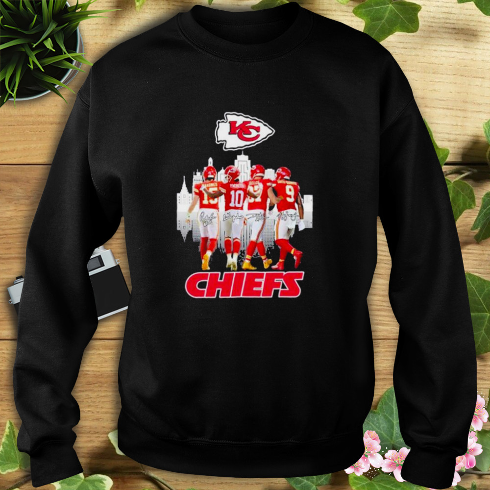 Mahomes Pacheco Kelce City Signatures Kansas City Chiefs Shirt