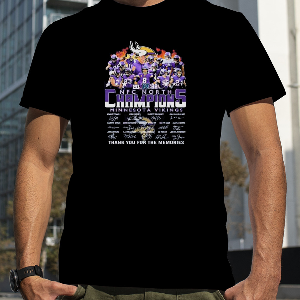 Minnesota Vikings 2022 NFC North Division Champions Signatures Shirt -  Limotees