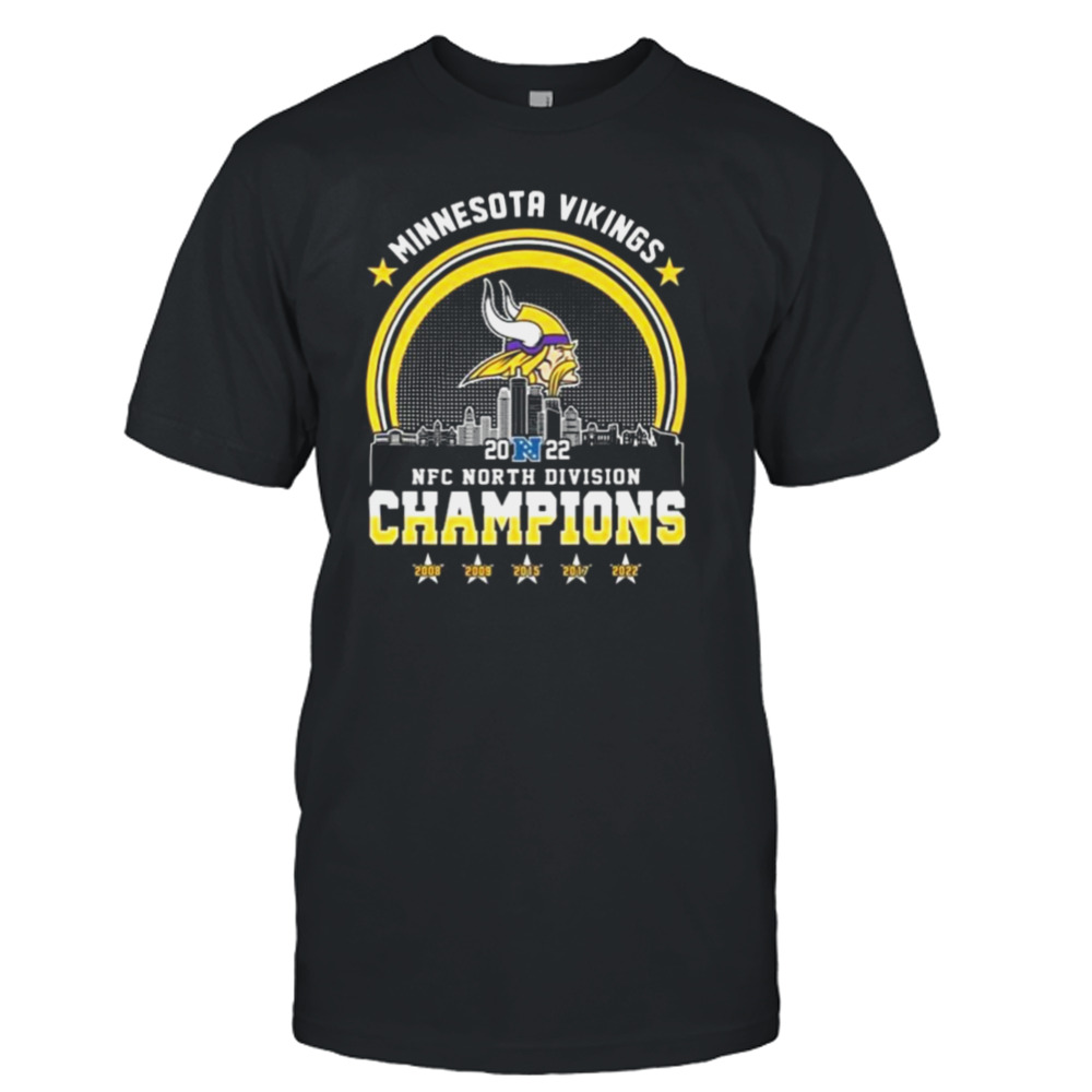 Minnesota Vikings Skylines 2022 NFC North Division Champions 2008-2022 Shirt