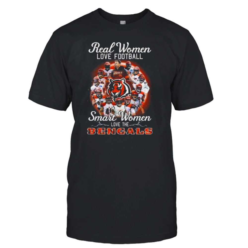 Real women love baseball smart women love the Cincinnati Bengals signatures 2022 shirt