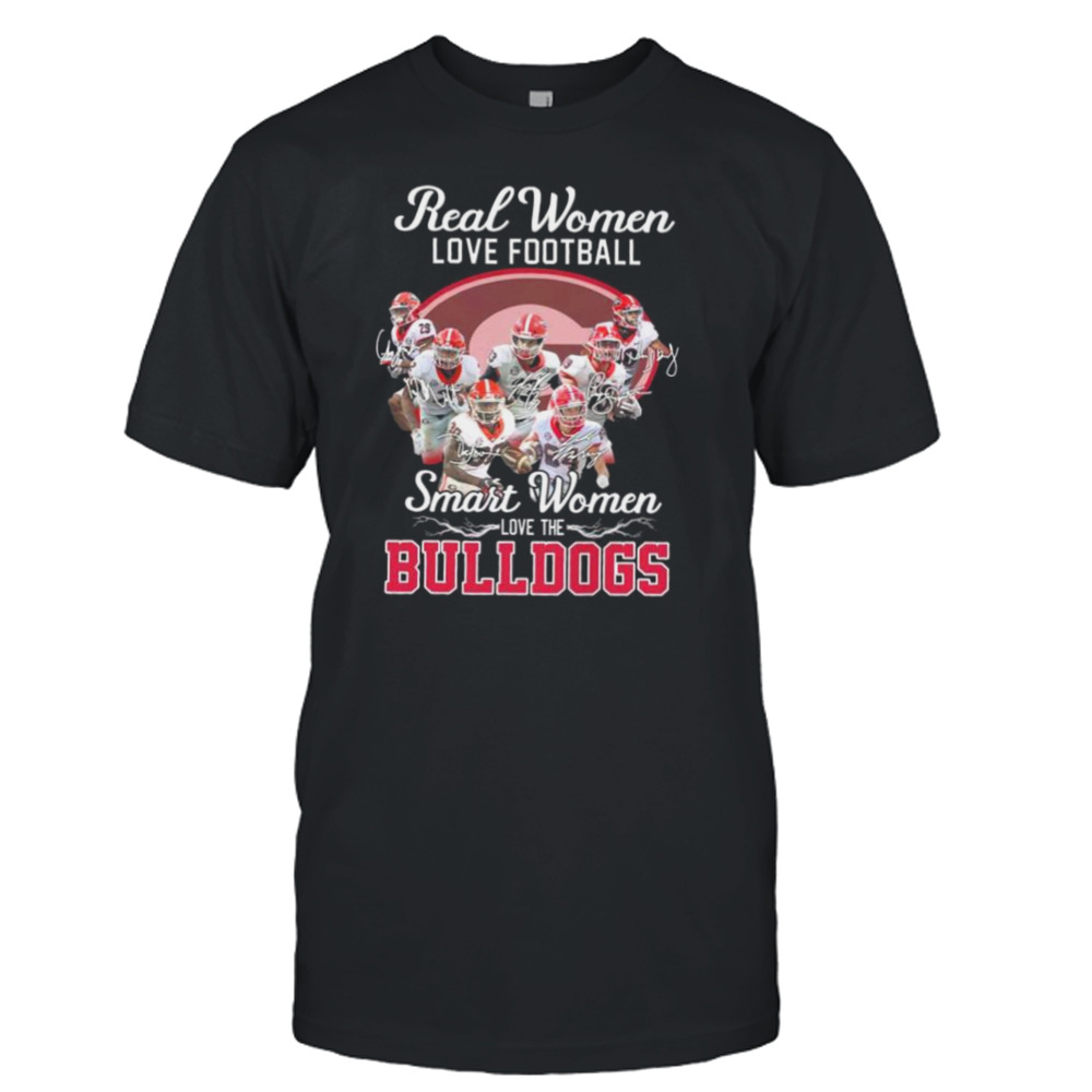 Real women love baseball smart women love the Georgia Bulldogs signatures 2022 shirt