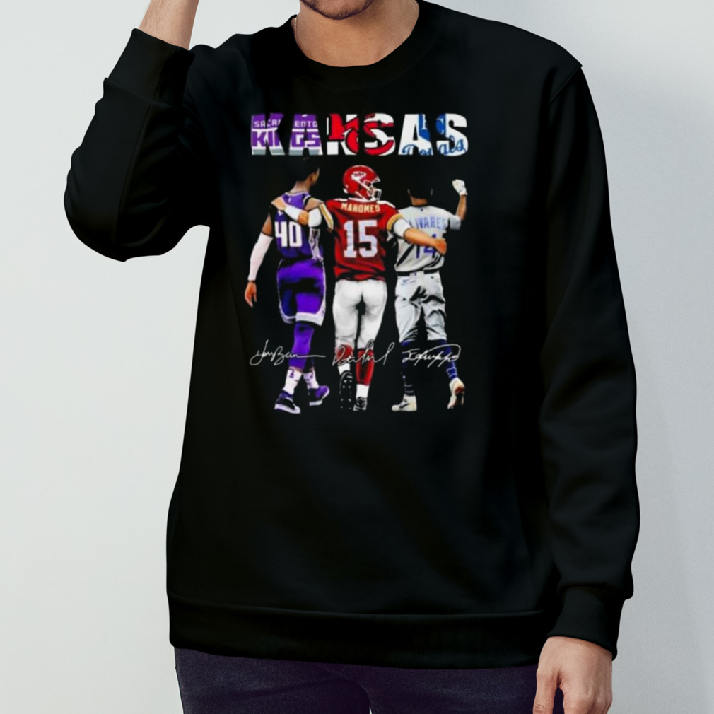 Sacramento Kings Harrison Barnes Kansas City Chiefs Patrick Mahomes Kansas  City Royals signatures shirt, hoodie, longsleeve tee, sweater