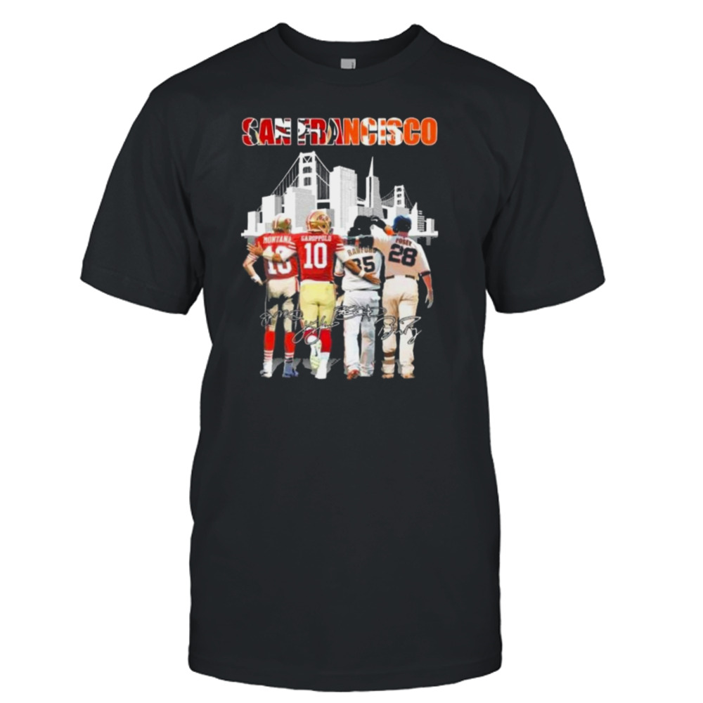 San Francisco Skyline Montana Garoppolo Crawford And Posey Signatures Shirt