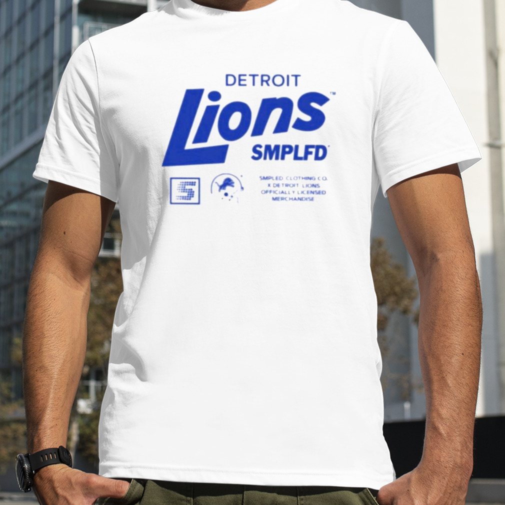 Men's SMPLFD Blue Detroit Lions Vintage Program T-Shirt