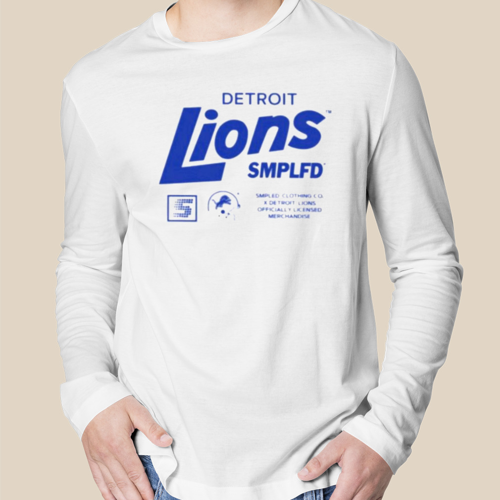 Men's Detroit Lions SMPLFD White Vintage Program Long Sleeve T-Shirt