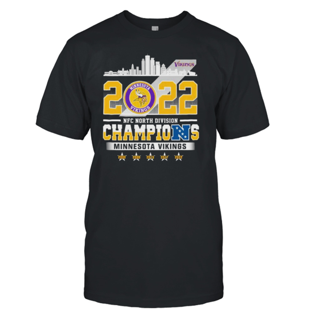 2022 NFC North Division Champions Minnesota Vikings Skyline Shirt