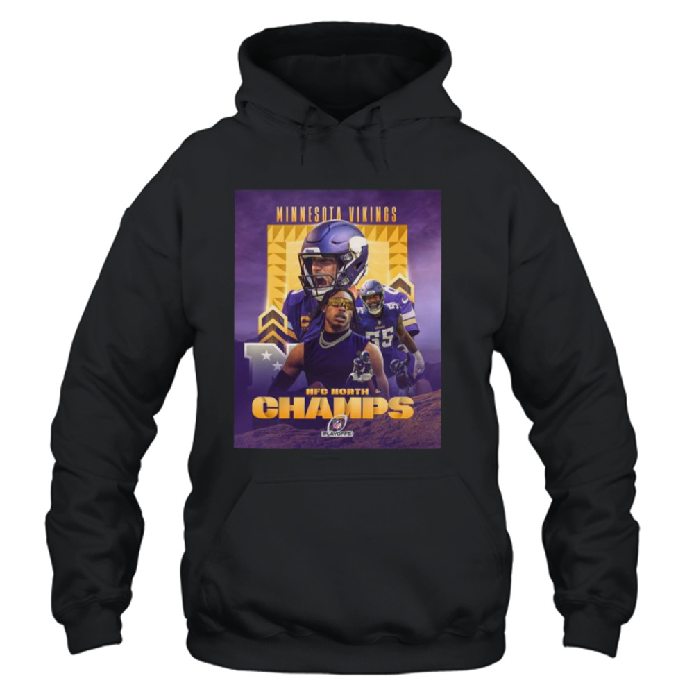 2022 nfc north champions minnesota vikings cinched shirt, hoodie