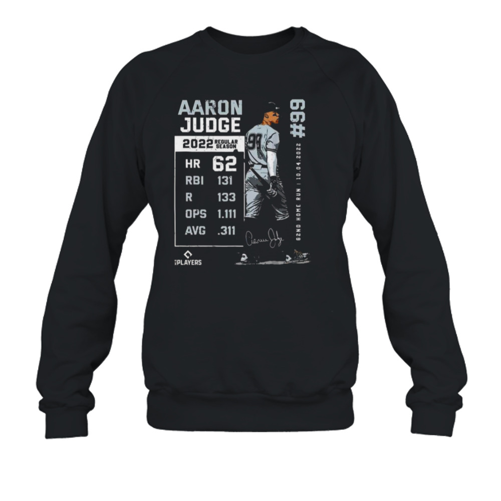 Aaron Judge 62 Home Runs signatures shirt, hoodie, sweater, long