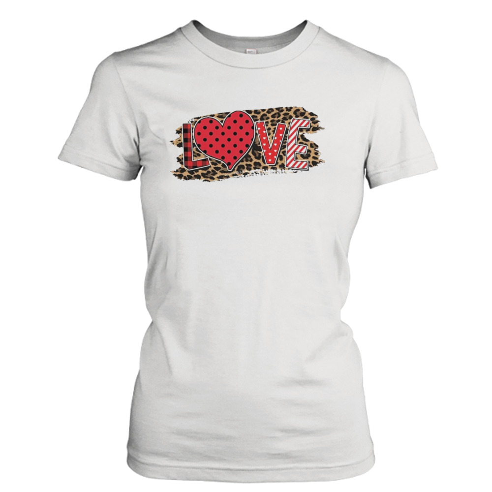 Leopard Printing Heart Sweatshirt Love Sweatshirt Love 