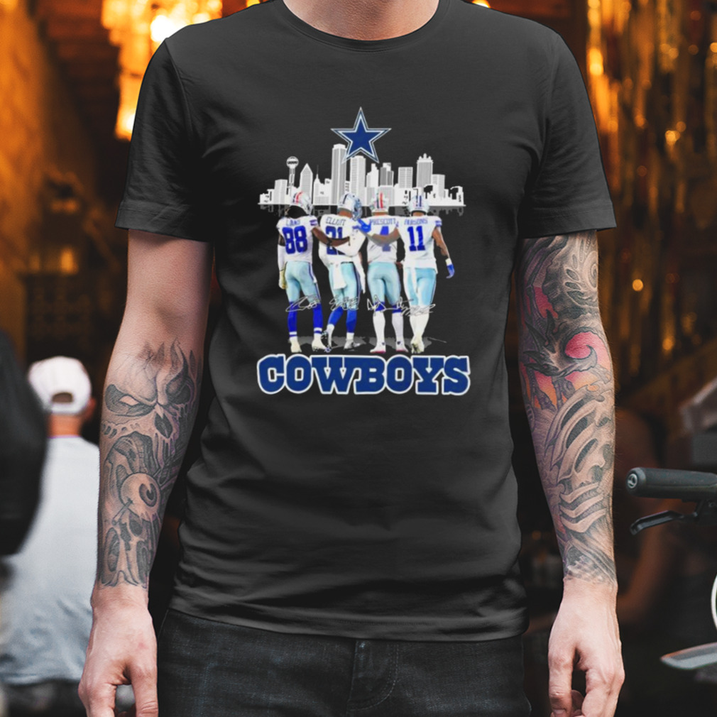 Funny Dallas Cowboys Skyline Team Players Signatures Shirt, hoodie,  sweater, long sleeve and tank top