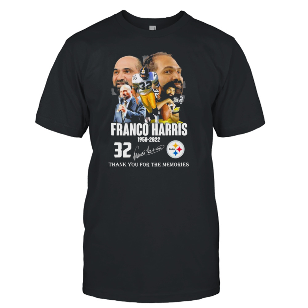 Franco Harris 1950-2022 Thank You For The Memories Signatures Shirt