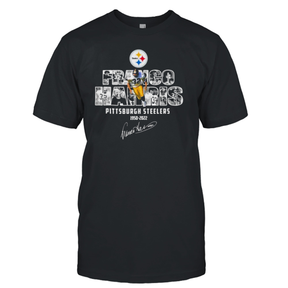 Franco Harris Pittsburgh Steelers 1950-2022 Signatures Shirt