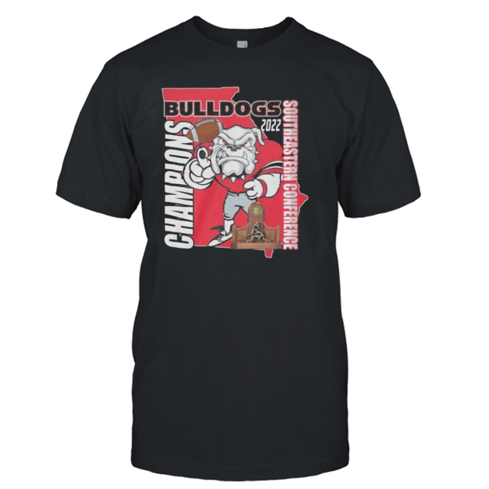 Georgia Bulldogs 2022 Southeastern Conference Champions Map shirt