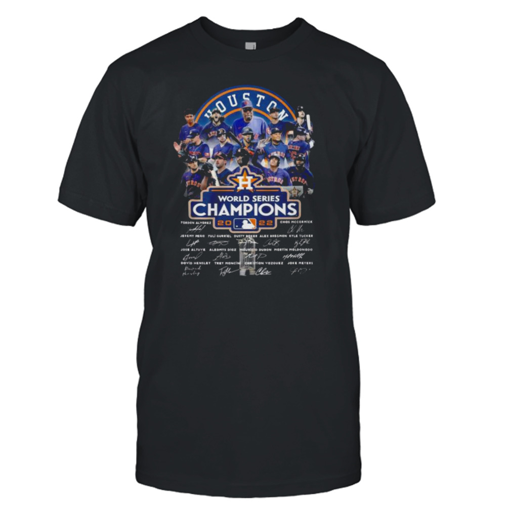 Houston Astros world series champions 2022 signatures shirt