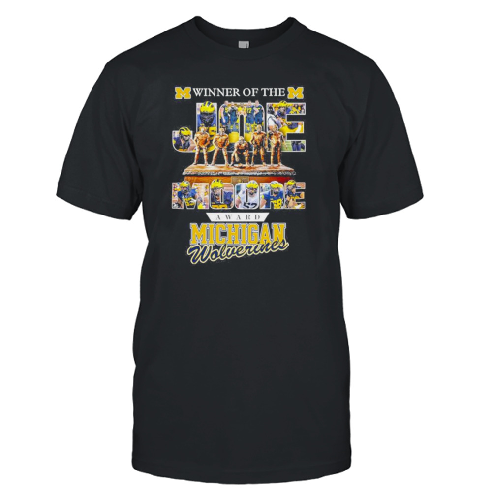 Joe Moore Winner of the award Michigan Wolverines shirt