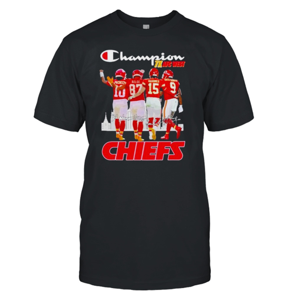 Kansas City Chiefs 7X AFC West Chiefs City signatures 2022 shirt