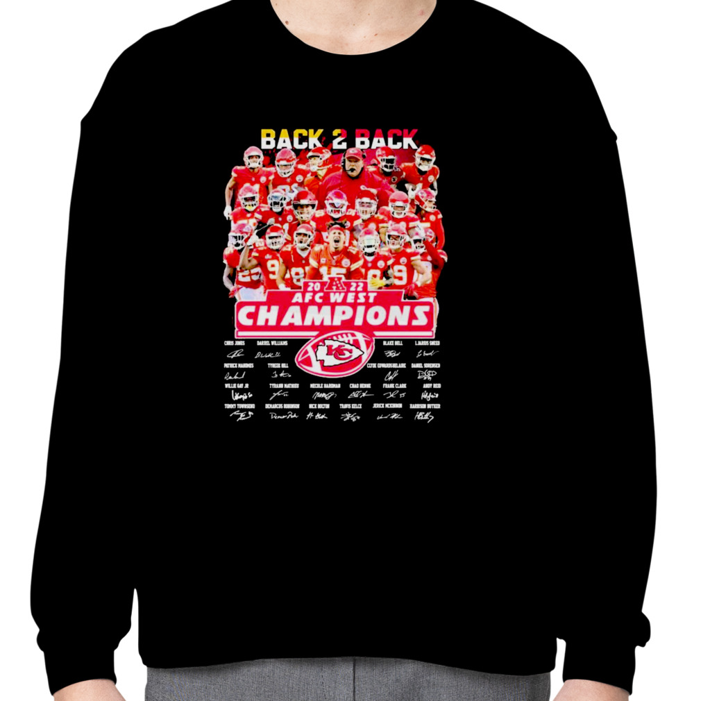 Chiefs AFC West Division Champions 2022 Signatures Shirt ⋆ Vuccie