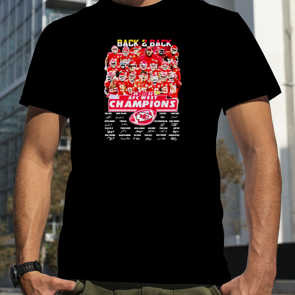 Chiefs AFC West Division Champions 2022 Signatures Shirt ⋆ Vuccie