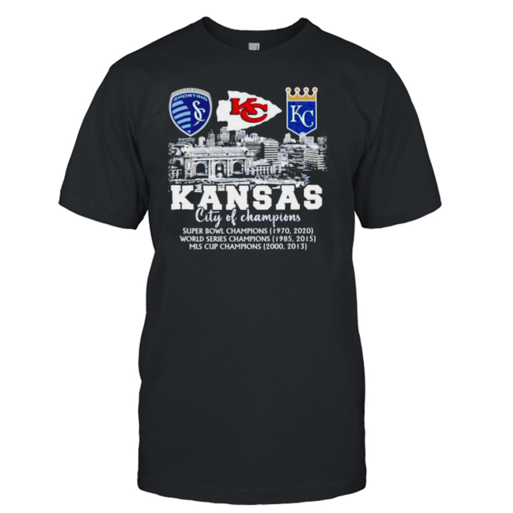 Kansas City Sporting Kansas City Chiefs and Kansas City Royals kansas city of champions shirt