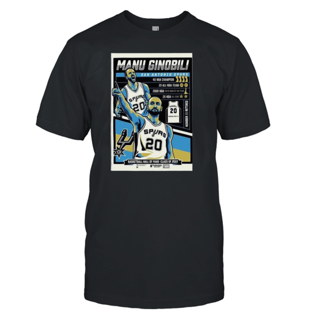 Manu Ginobili San Antonio Spurs 2022 Shirt