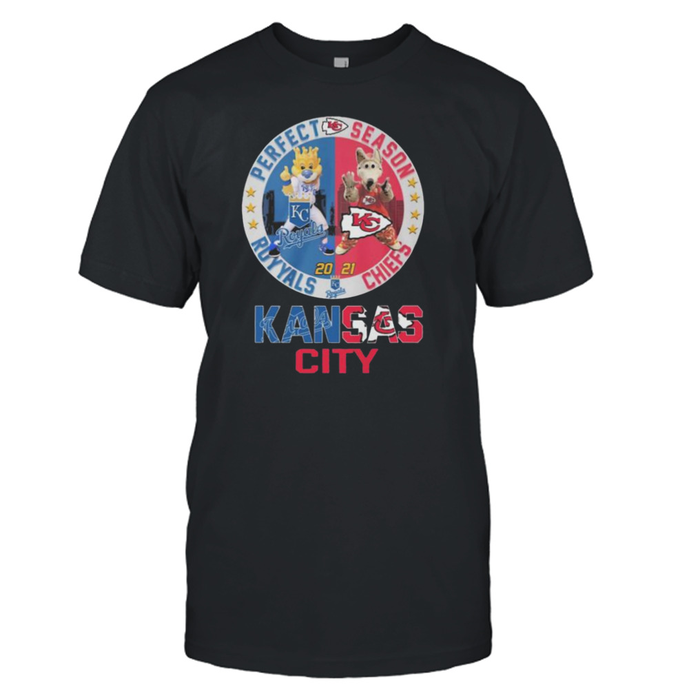 Mascot Kansas City Royals and Kansas City Chiefs perfect season 2022 shirt