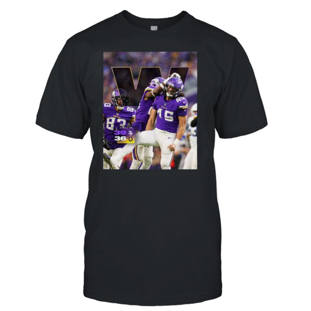 Minnesota Vikings 39 36 Colts NFL 2022 NFC final score shirt