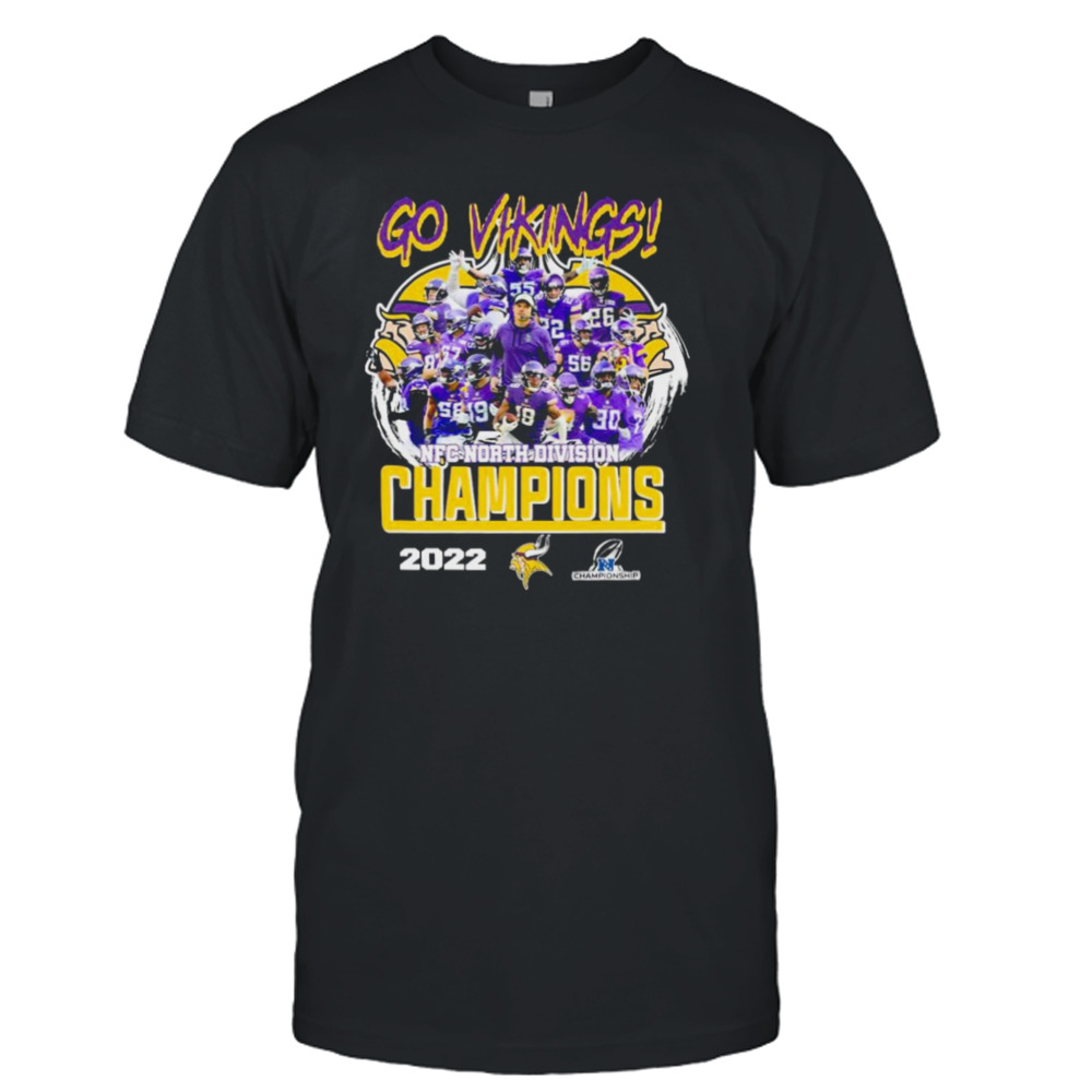 Minnesota Vikings NFC North Champions 2022 Go Vikings Signatures Shirt