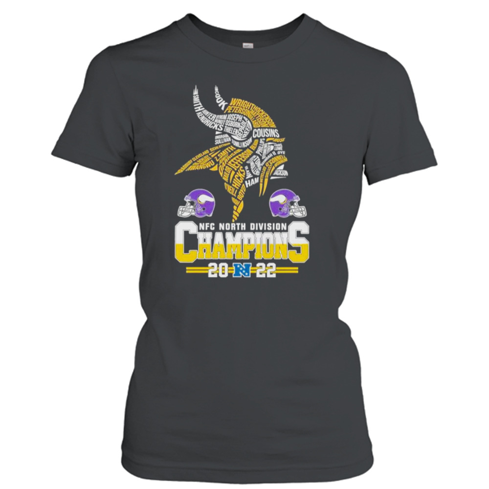 Minnesota Vikings City 2022 NFC North Division Champions 2008-2022 T-shirt  - Kaiteez