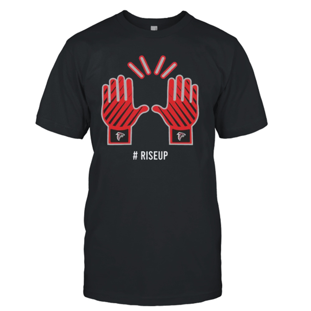 NFL 2022 Men’s Atlanta Falcons Pro Line by Fanatics Branded Black Gloves Rise Up T-Shirt