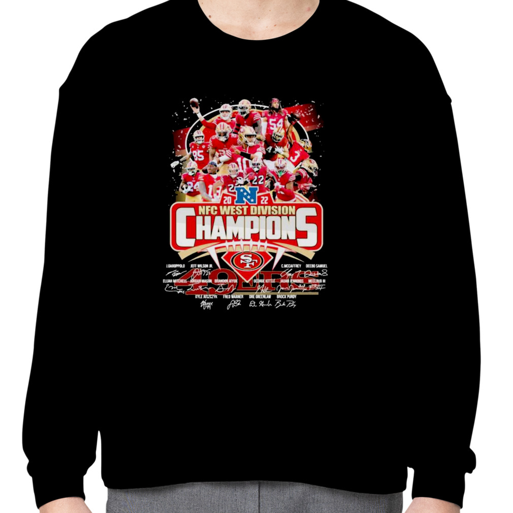 2022 NFC West Champions San Francisco 49ers 21X Champs signature shirt,  hoodie, sweater, long sleeve and tank top