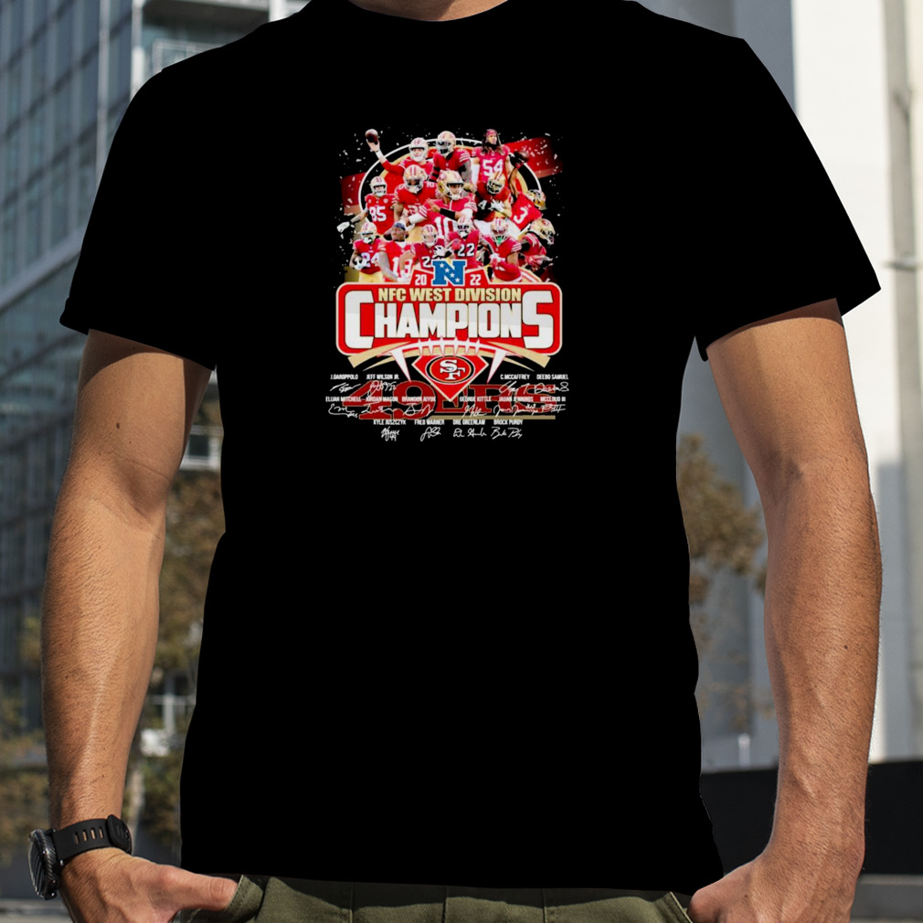 2022 NFC West Champions San Francisco 49ers 21X Champs signature