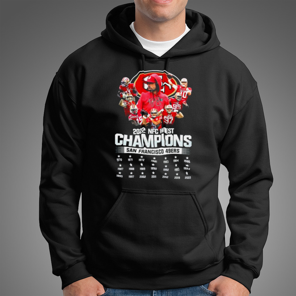 San Francisco 49ers 2022 NFC West Champions signatures shirt