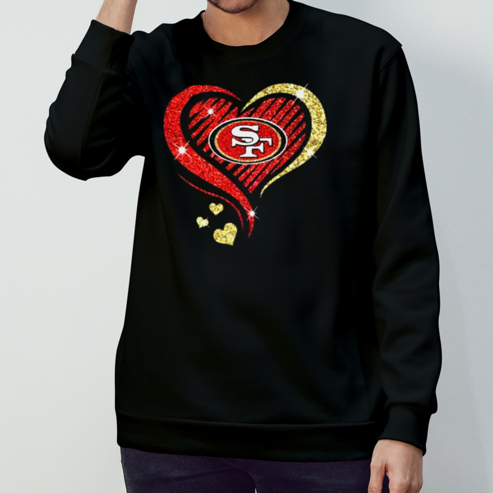 San Francisco 49ers logo heart Diamond shirt, hoodie, sweater