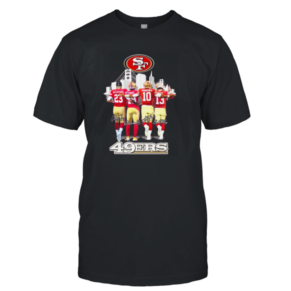 San Francisco 49ers Mccaffrey Deebo Samuel Jimmy Garoppolo Brock Purdy  Signatures Unisex T-Shirt - REVER LAVIE