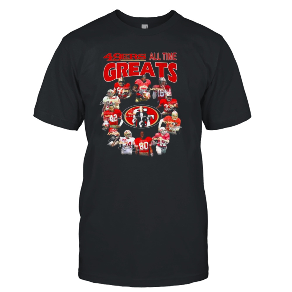 San Francisco 49ers all time greats signatures 2023 shirt